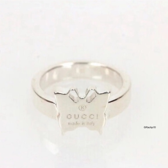 Gucci Jewelry - New Authentic Gucci Butterfly Sterling Ring Size 9